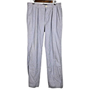 Ralph Lauren Pants 34 x 34 Mens Pinstripe Cotton Blue White Stripe Cotton Light
